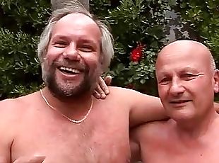 Two grandpas and a guy fucking teen girl