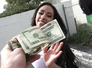 Dashing Latina broad paid good cash for her pussy